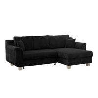 Rohová sedacia súprava ALEX, tmavosivý menčester - prírodná farba/tmavosivá, Modern, textil/plast (246/88cm)