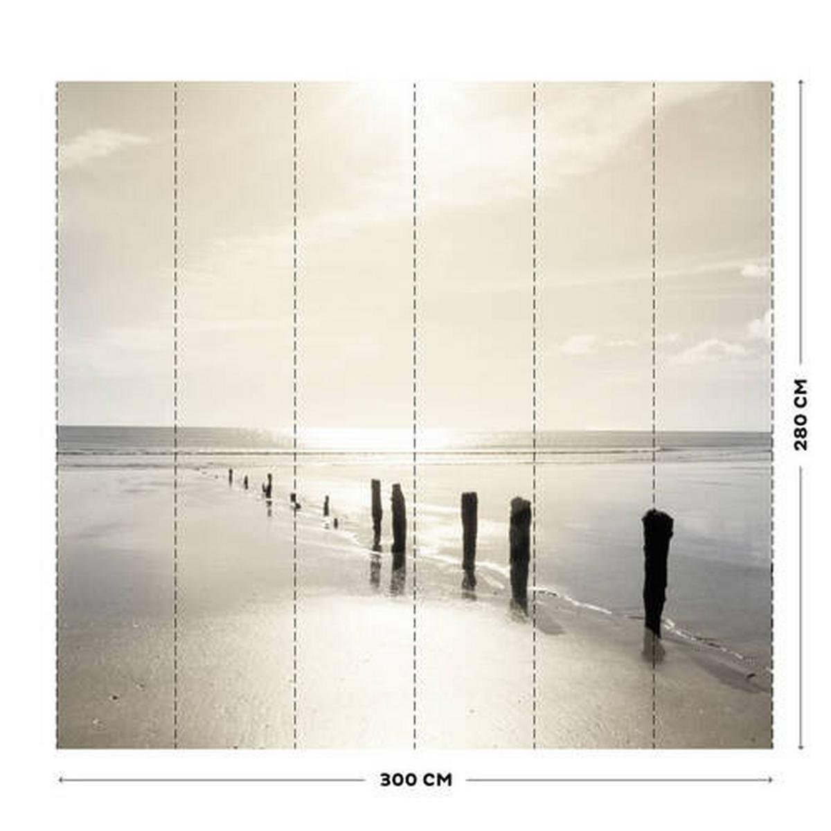 Fototapete 107355 - Braun/Grau, Basics, Papier/Kunststoff (200/280cm)