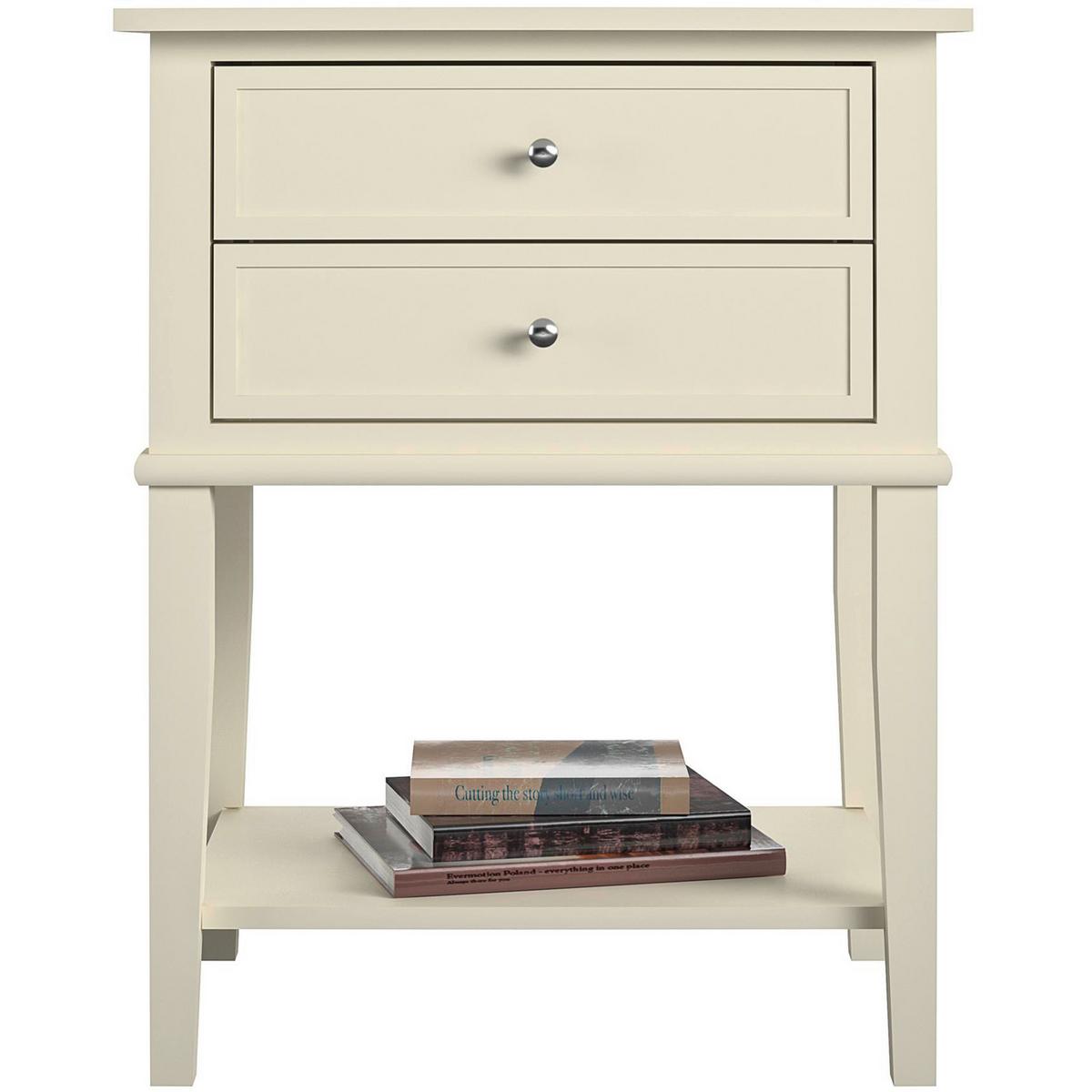 Beistelltisch Franklin Weiß B: 55 Cm - Weiß, Design, Holz (55/71/39cm) - MID.YOU