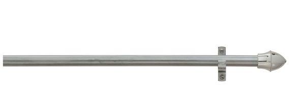 Vitragenstange Chrom L: 125-215 Cm - Chromfarben, KONVENTIONELL, Metall (125cm) - Ondega