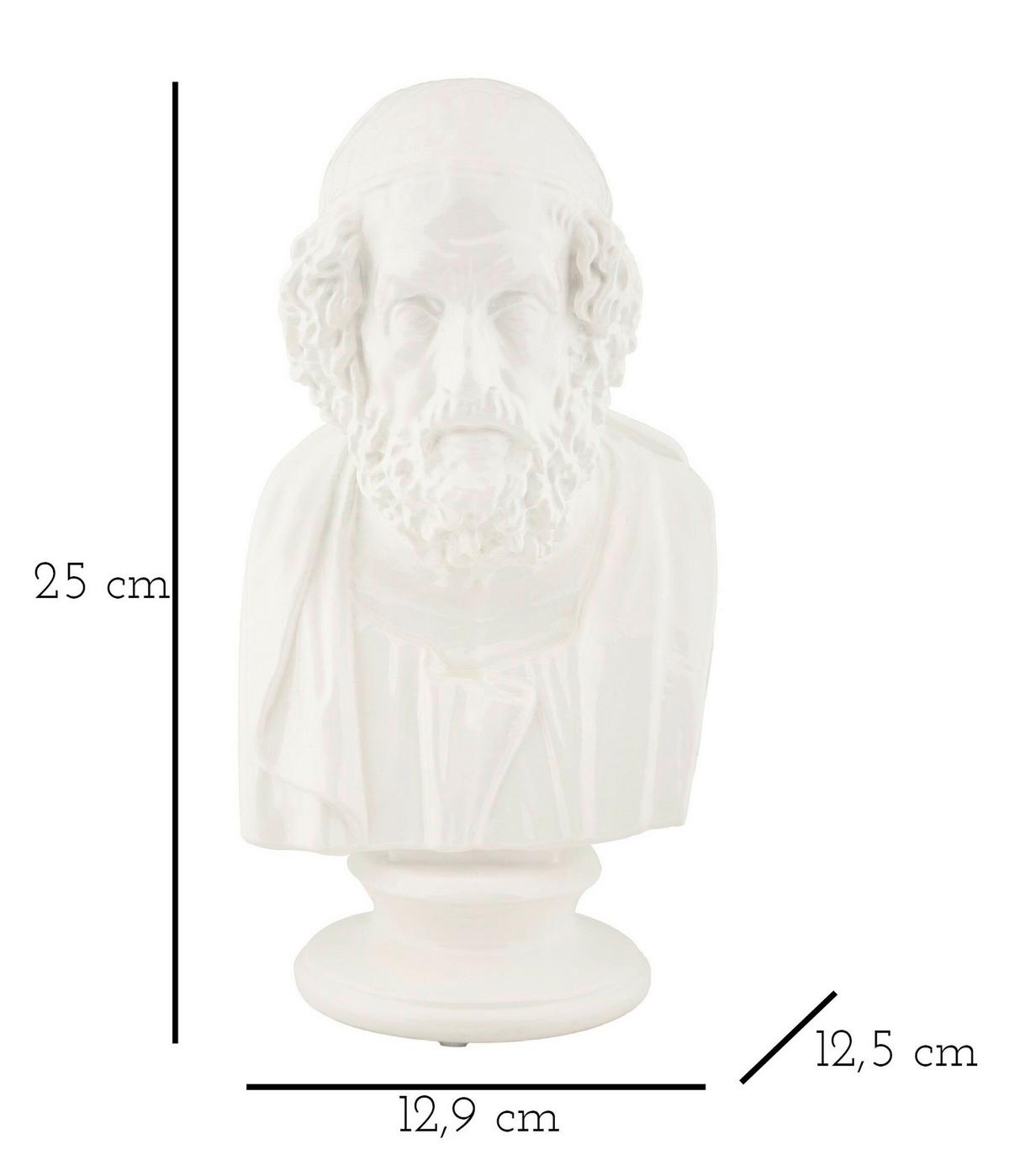 Skulptur Sage State Weiß, B: 12,9 cm - Weiß, Basics, Kunststoff (12.9/25/12.5cm)