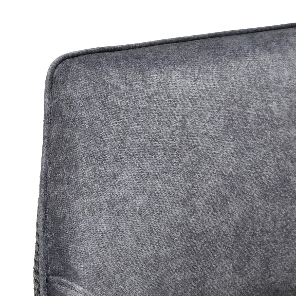 LAVICA VALLETTA - čierna/antracitová, Modern, kov/textil (170/85/61cm) - Premium Living