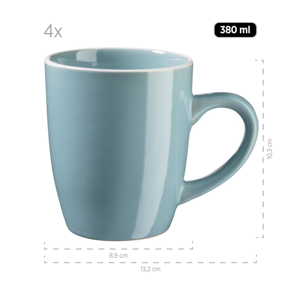 Kombiservice Elissa 6 Personen Geschirr Set - Türkis, Basics, Keramik (46,5/33/32cm) - Mäser