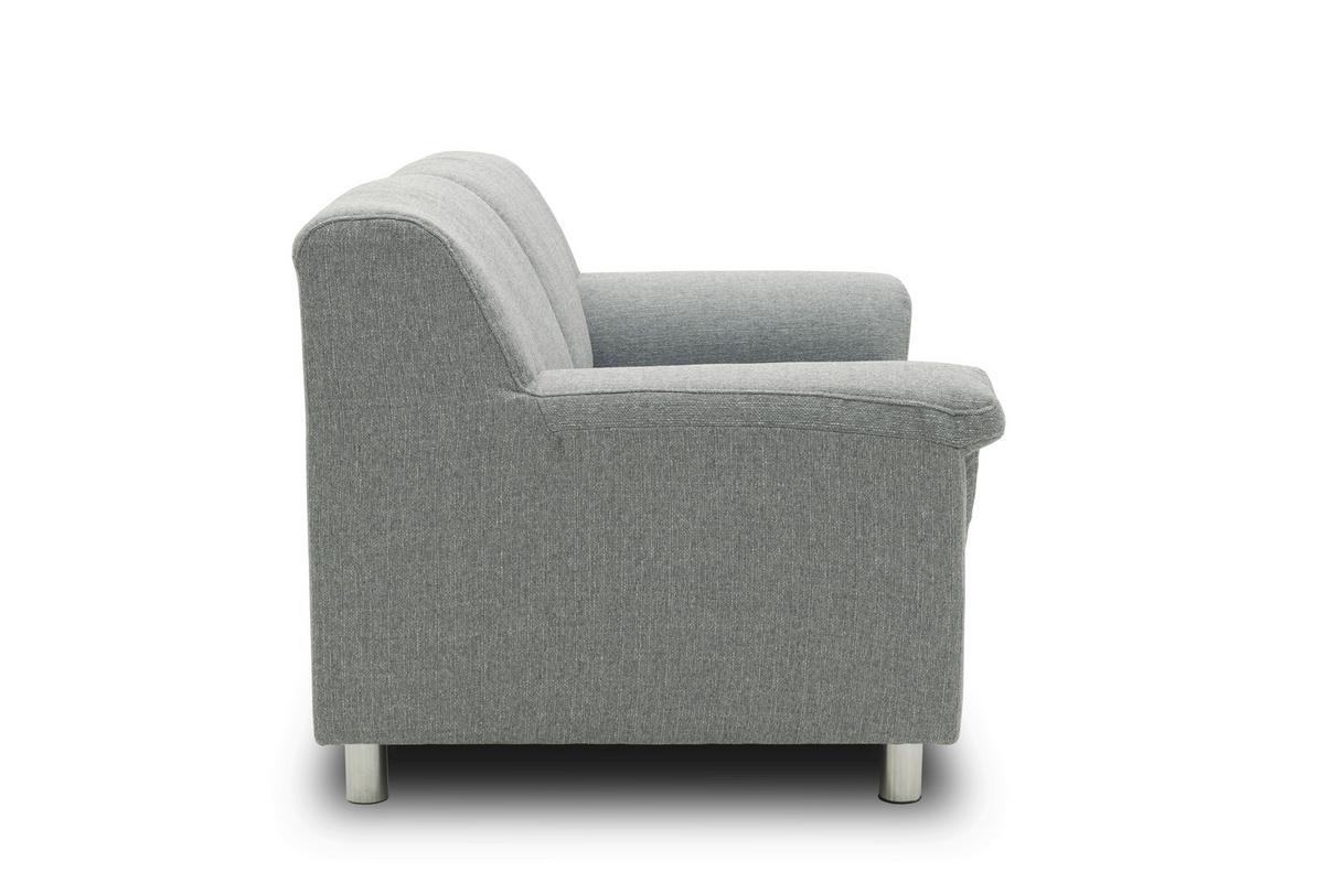 2-sitzer-sofa Jamie Rücken Echt Silberfarben Webstoff - Chromfarben/Silberfarben, KONVENTIONELL, Textil (145/72/80cm) - MID.YOU
