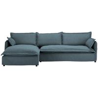 Ecksofa Toscana - Blau/Schwarz, Trend, Textil (165/295cm) - Livetastic