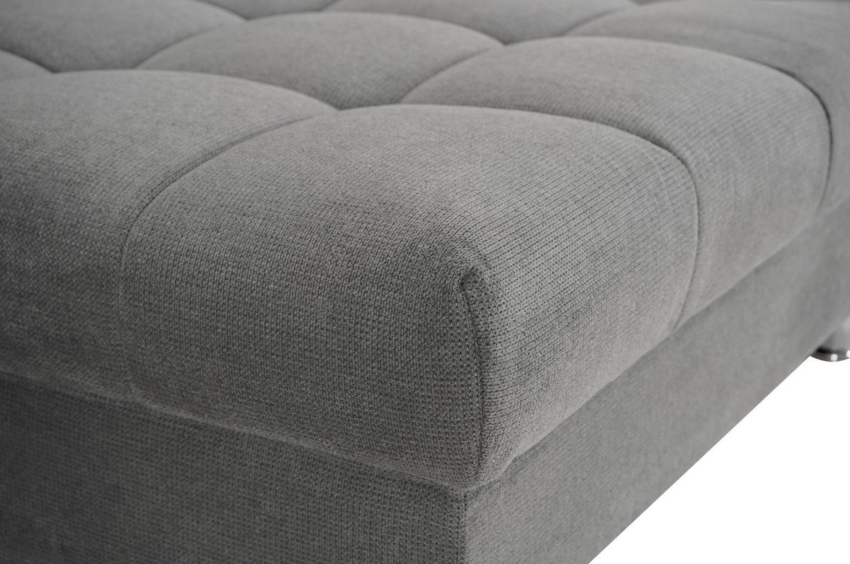 Rohová sedačka ERICE, pravá tmavě šedá - šedá/tmavě šedá, Design, textil/plast (312/198cm)