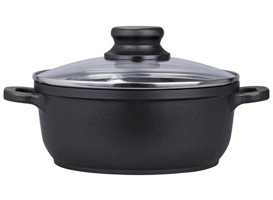 Kochtopf Madita, Ø 20 cm - Transparent/Schwarz, Glas/Metall (20/9cm) - James Wood Kochtopf Madita, Ø 20 cm - Transparent/Schwarz, Glas/Metall (20/9cm) - James Wood