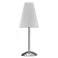 Tischleuchte 4917/Lgb - Chromfarben/Weiß, Design, Textil/Metall (20/54cm)