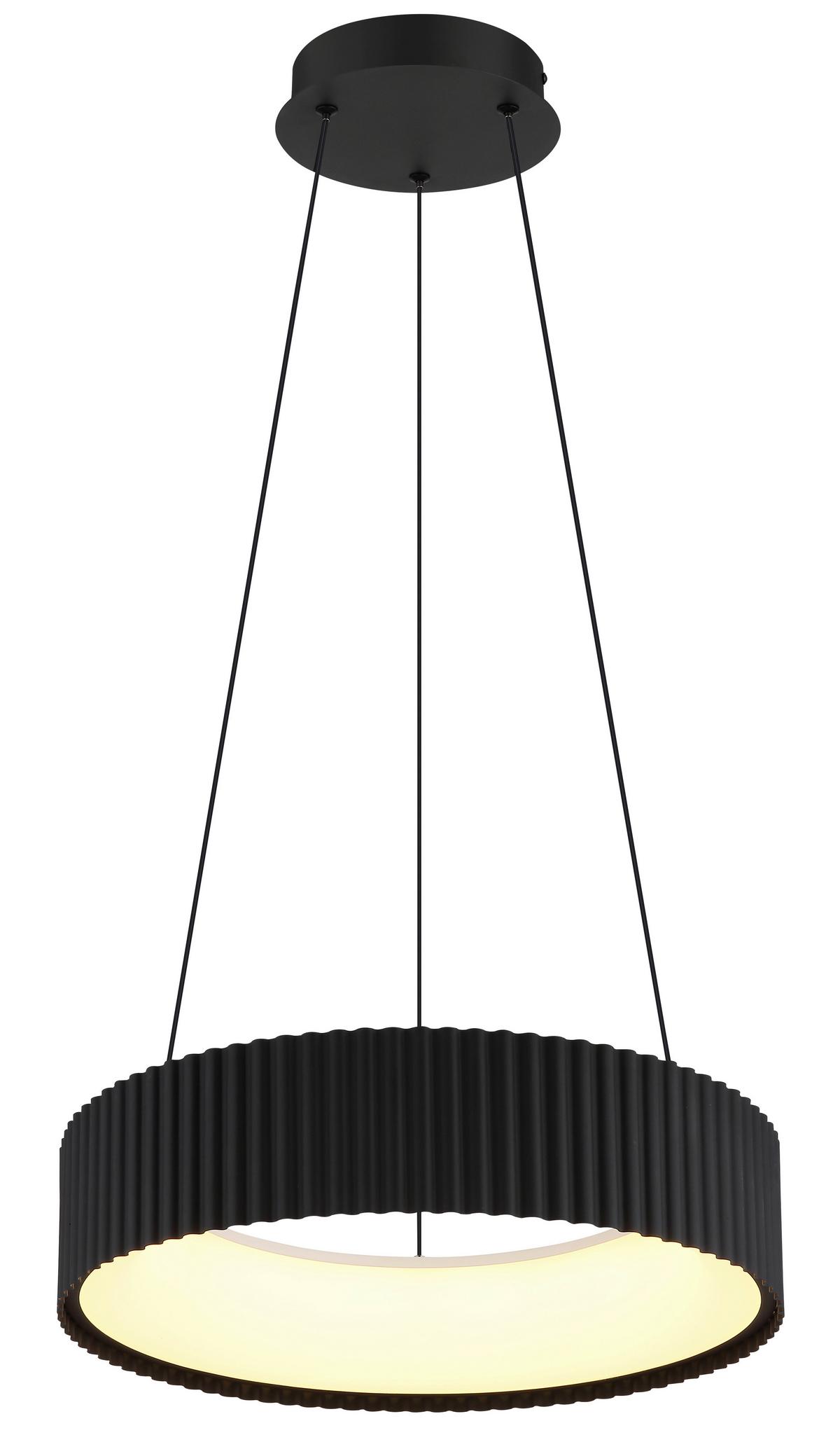 ZÁVĚSNÉ LED SVÍTIDLO KEMP - bílá/černá, Basics, kov/plast (46/12cm) - Globo