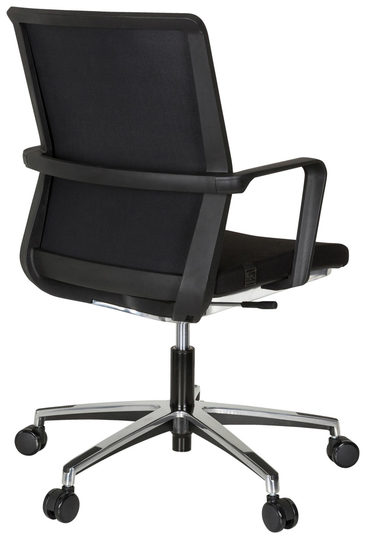 Drehstuhl Move-tec 3d Höhenverstellbar Schwarz - Alufarben/Schwarz, MODERN, Kunststoff/Textil (57/105/55cm) - MID.YOU