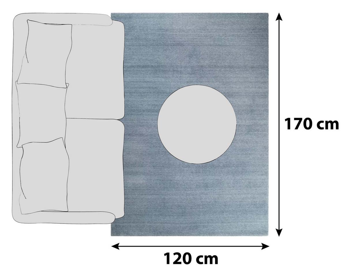 Hochflorteppich Blau Loft 120x170 cm - Blau, Basics, Textil (120/170cm) - Esprit
