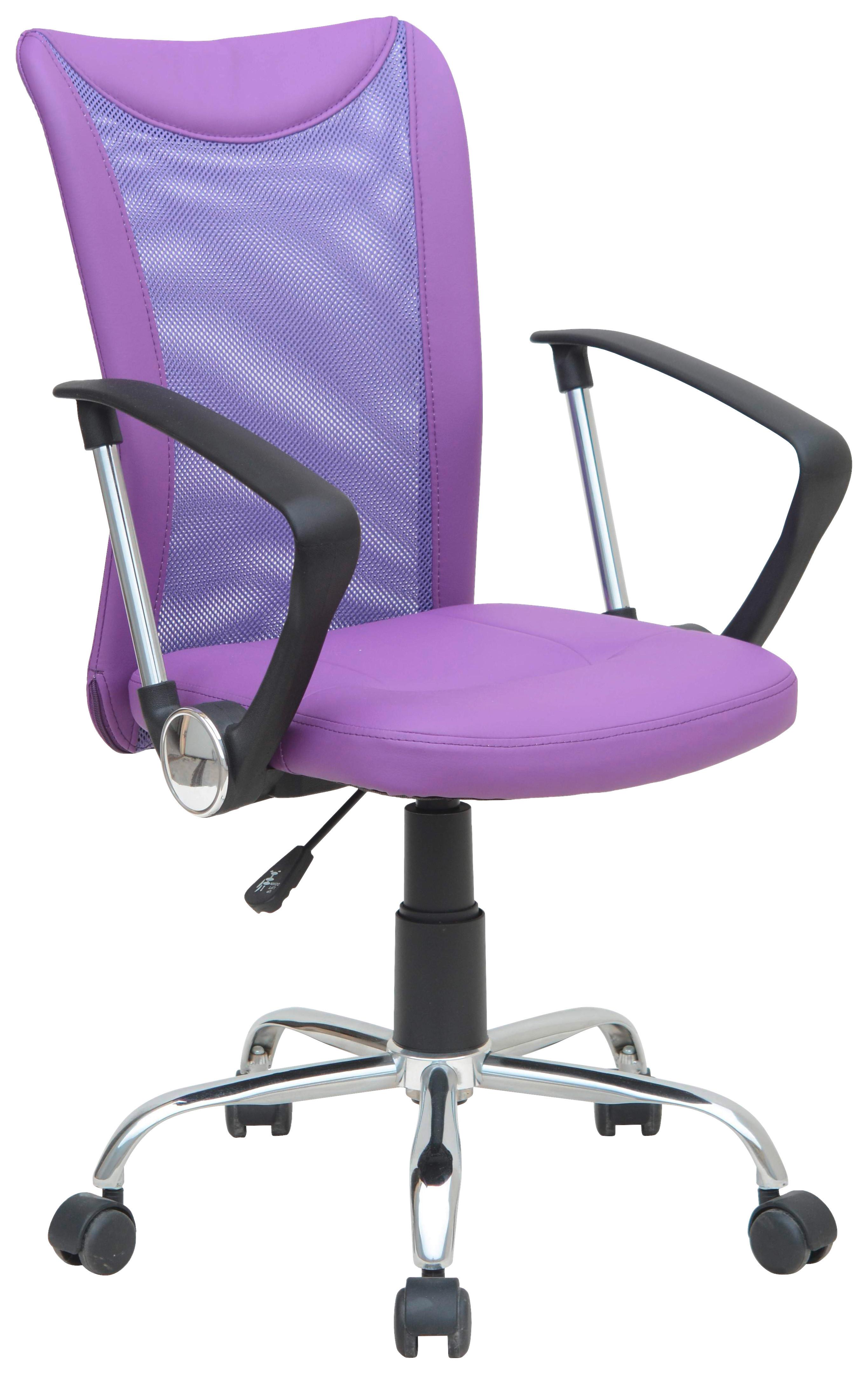 Bürostuhl Vanessa mit Armlehnen Lila