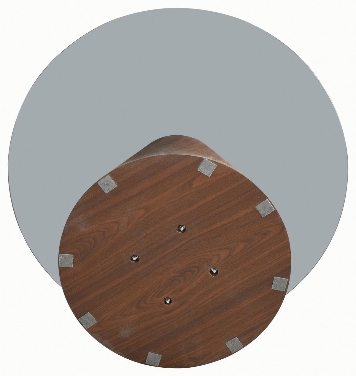 Esstisch Maris Beige/Walnussfarben L: 120 cm - Beige/Walnussfarben, MODERN, Glas/Holzwerkstoff (120/120/75cm) - MID.YOU