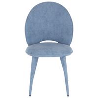 Esszimmerstuhl Lavik Hellblau Echtholz Beine, Gepolstert - Hellblau, MODERN, Holz/Textil (50/87/58,5cm) - Livetastic