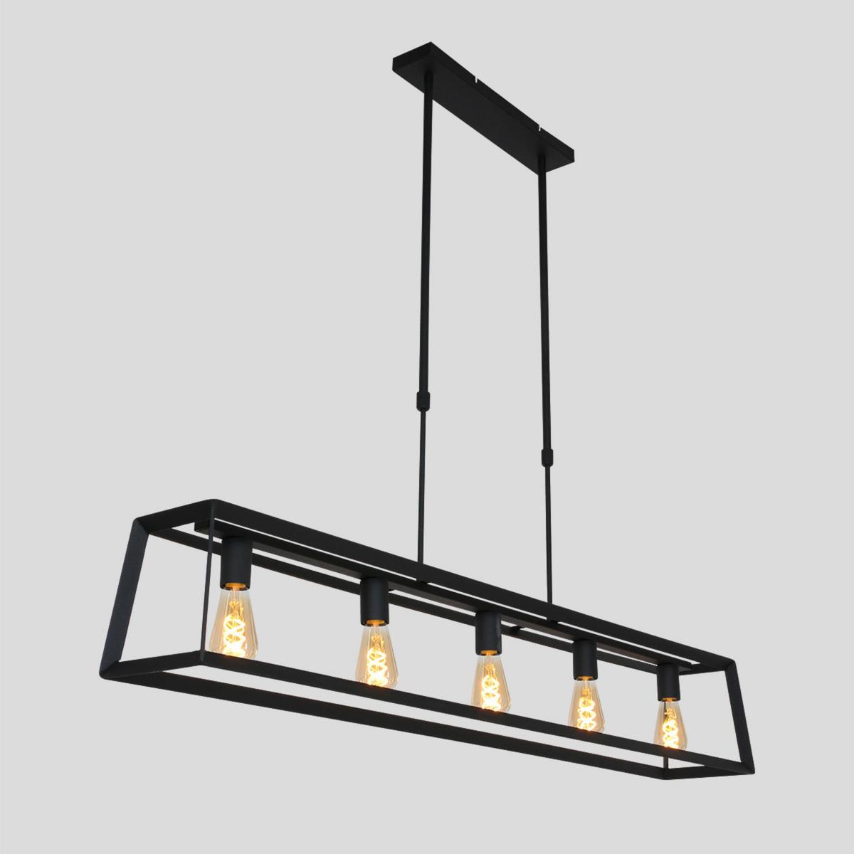 Pendelleuchte Buckley - Schwarz, Trend, Metall (20/120/140cm)