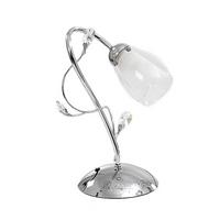 Kristall-Tischleuchte Sharon Chromfarben L: 20 cm - Chromfarben/Cappuccino, Basics, Glas/Kunststoff (20/20/30cm)