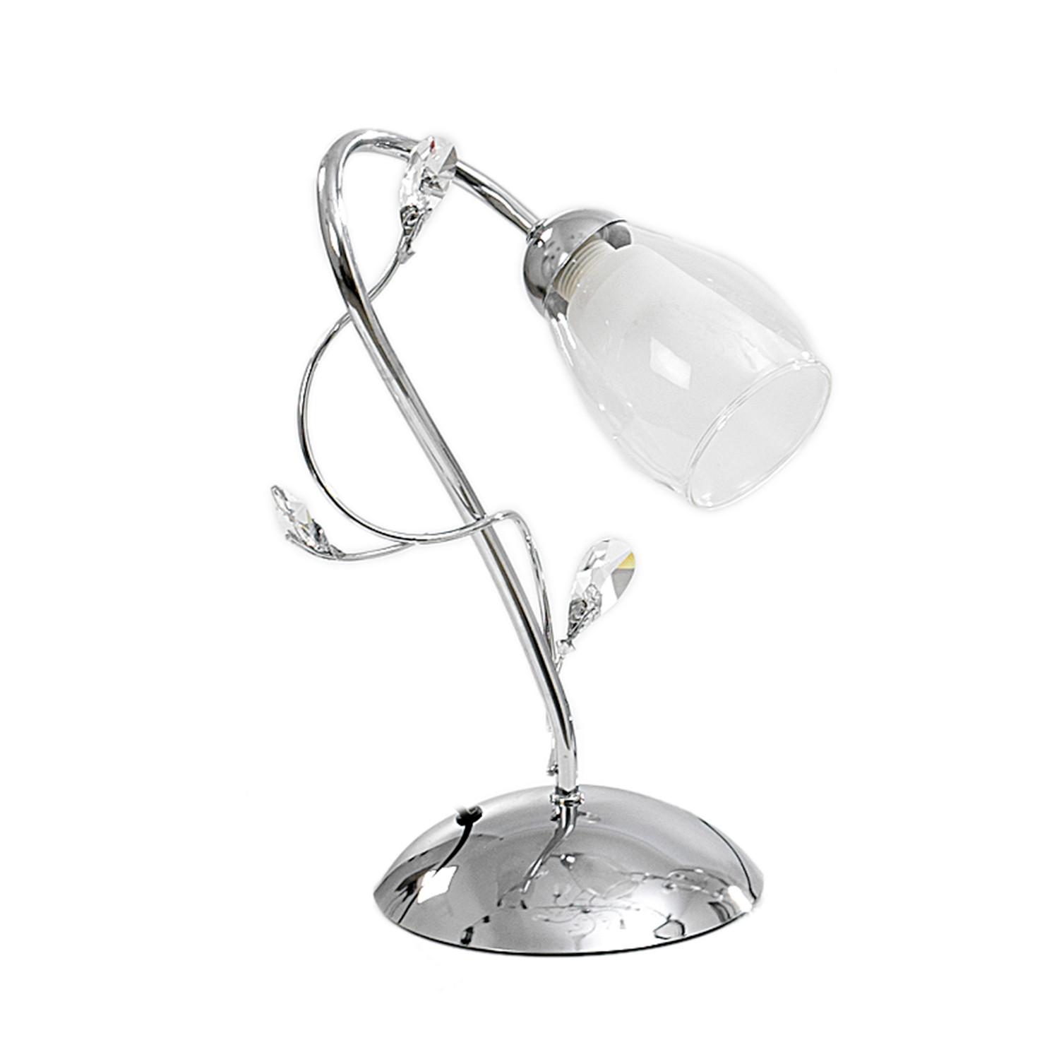 Kristall-Tischleuchte Sharon Chromfarben L: 20 cm
