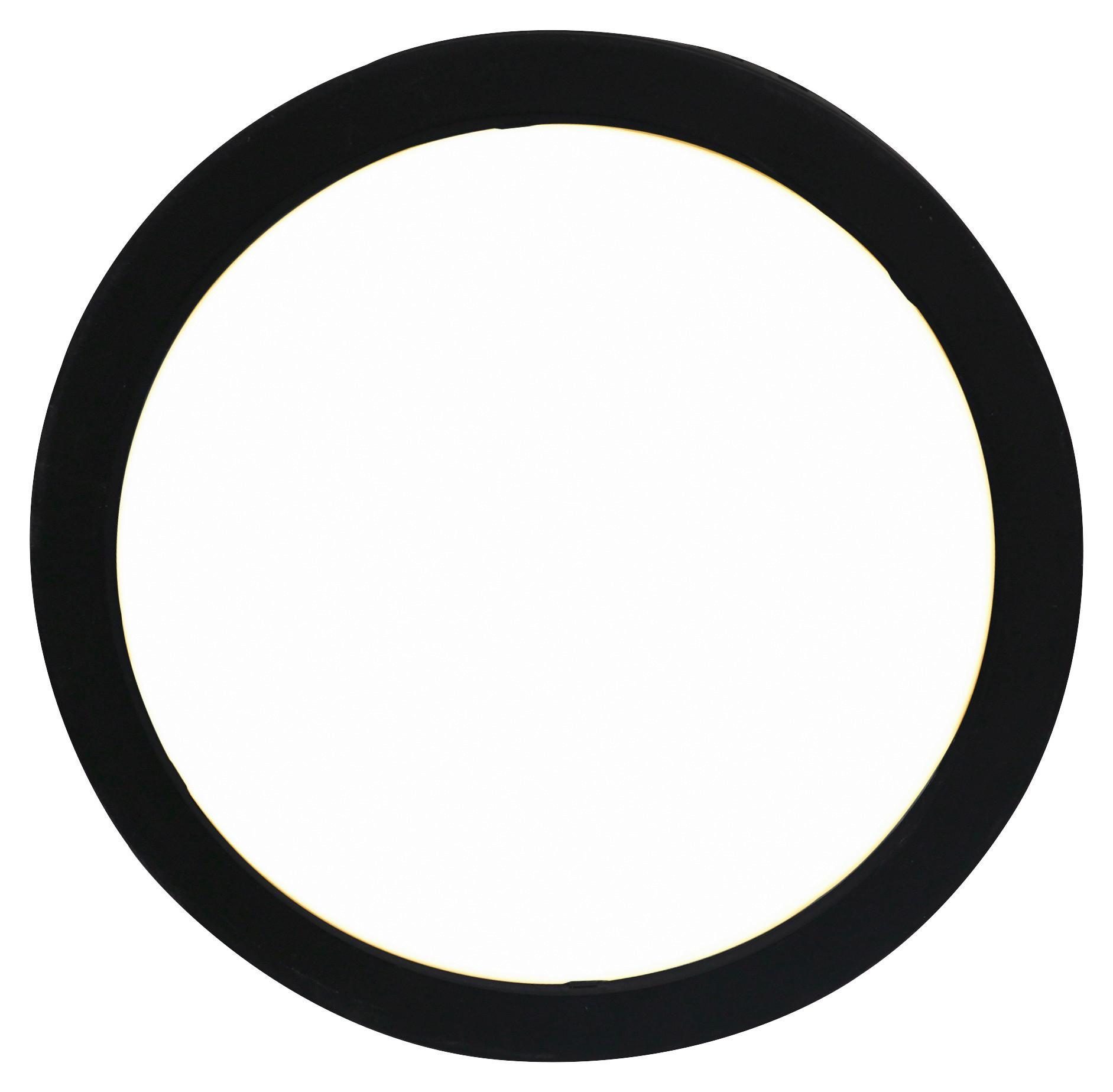 LED-Deckenleuchte Conor - Schwarz, Basics, Kunststoff (28/3cm) - Luca Bessoni