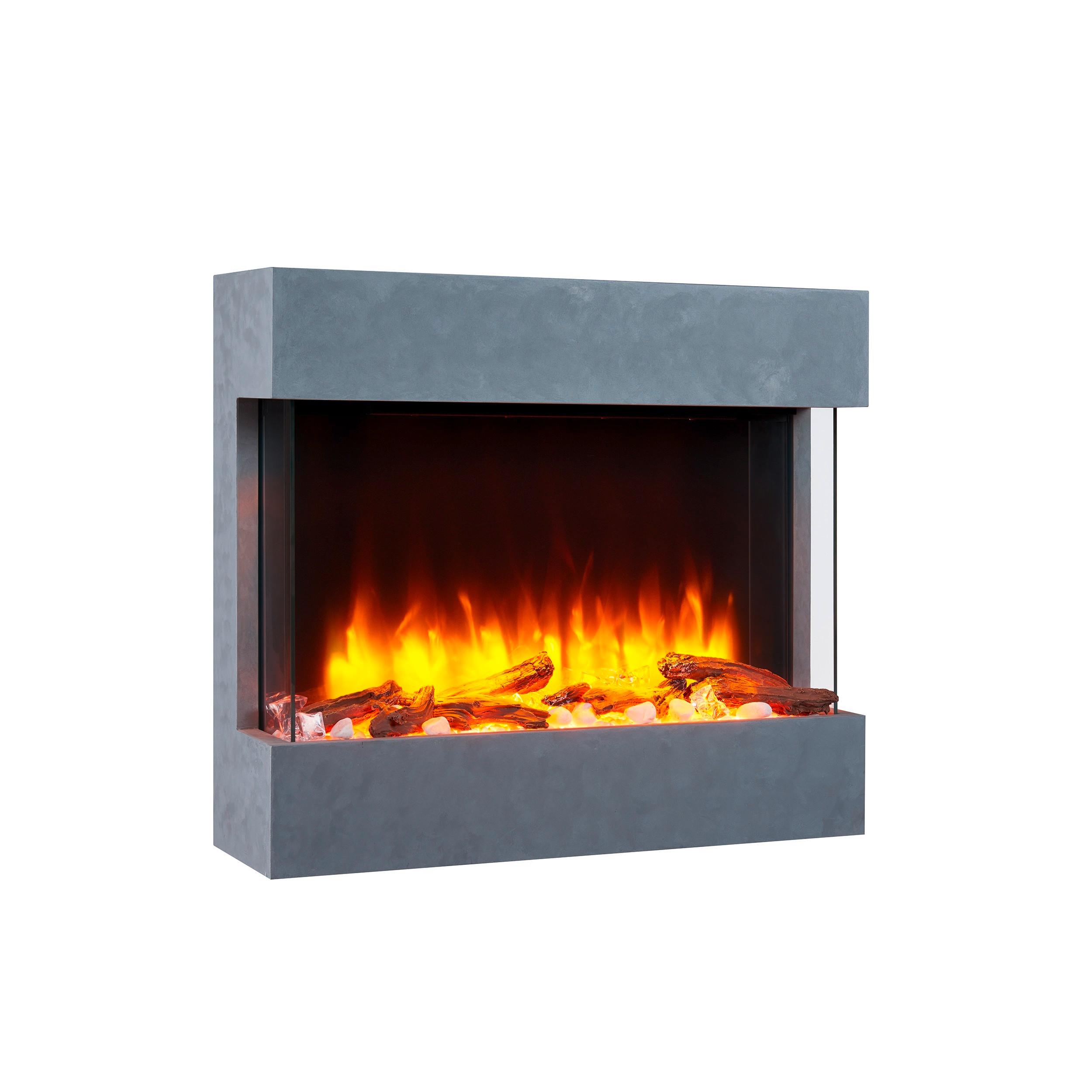 Elektrokamin Alva - Grau, Basics, Holzwerkstoff/Metall (73/80/30cm)