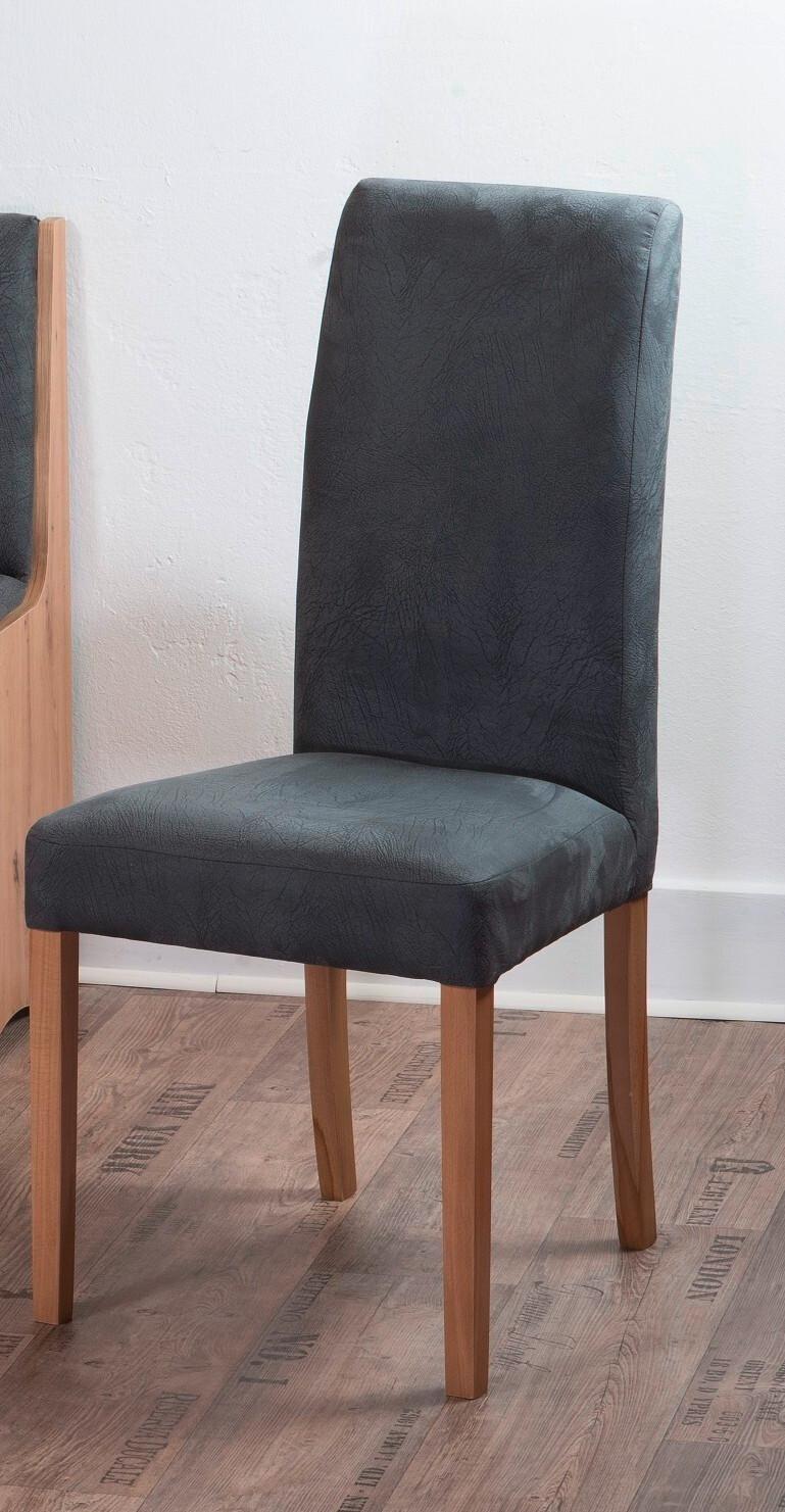 Stuhl-set Duisburg Stuhl Titanic Grau/s. Eiche B: 42 Cm - Grau/Sonoma Eiche, KONVENTIONELL, Holz/Textil (42/98/63cm) - MID.YOU