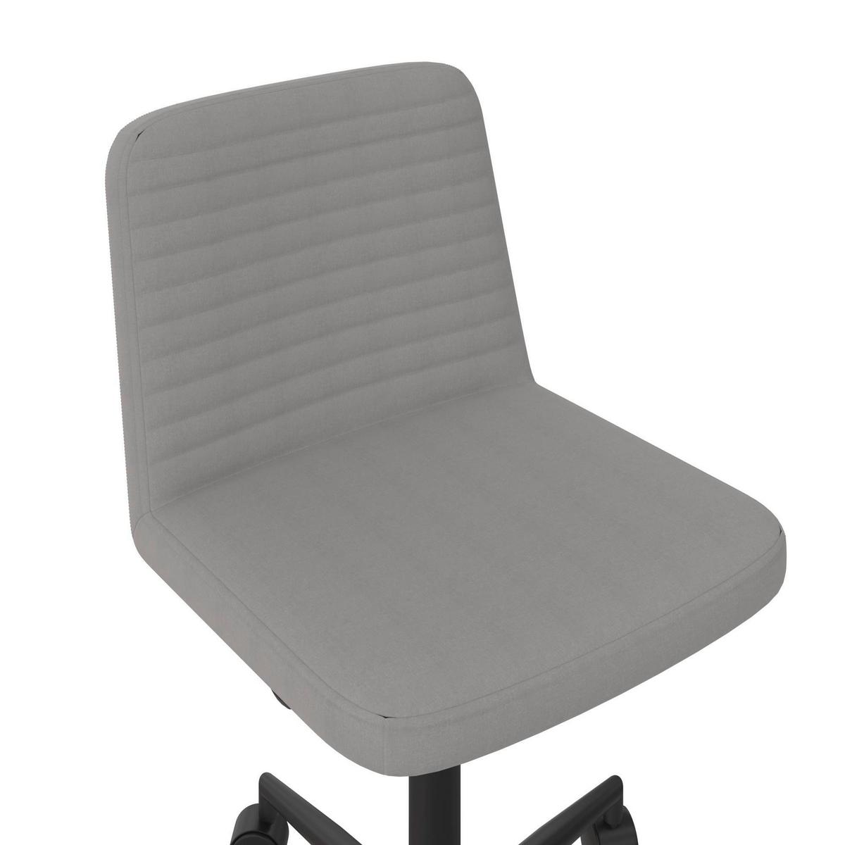 Drehstuhl Corey Grau B: 59 cm - Chromfarben/Schwarz, Design, Kunststoff/Textil (59/76/56cm) - MID.YOU