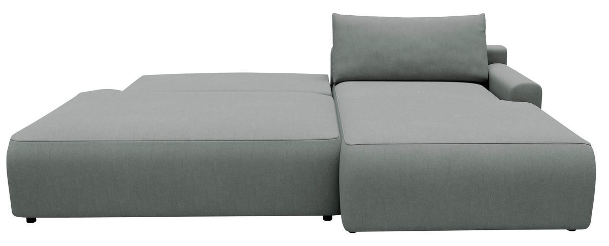 Eckschlafsofa Prag, Grau S: 253x167 cm - Schwarz/Grau, MODERN, Textil (253/167cm) - Trendmanufaktur