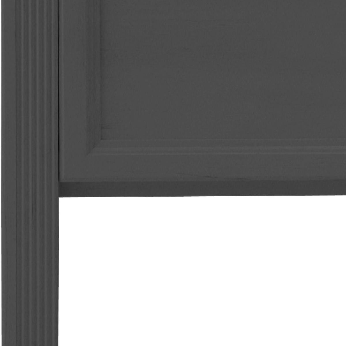 Bett Landhaus-Stil 100x200 Jasmin II Graphitfarben/Eiche - Graphitfarben/Schwarz, LIFESTYLE, Holzwerkstoff (100/200cm)