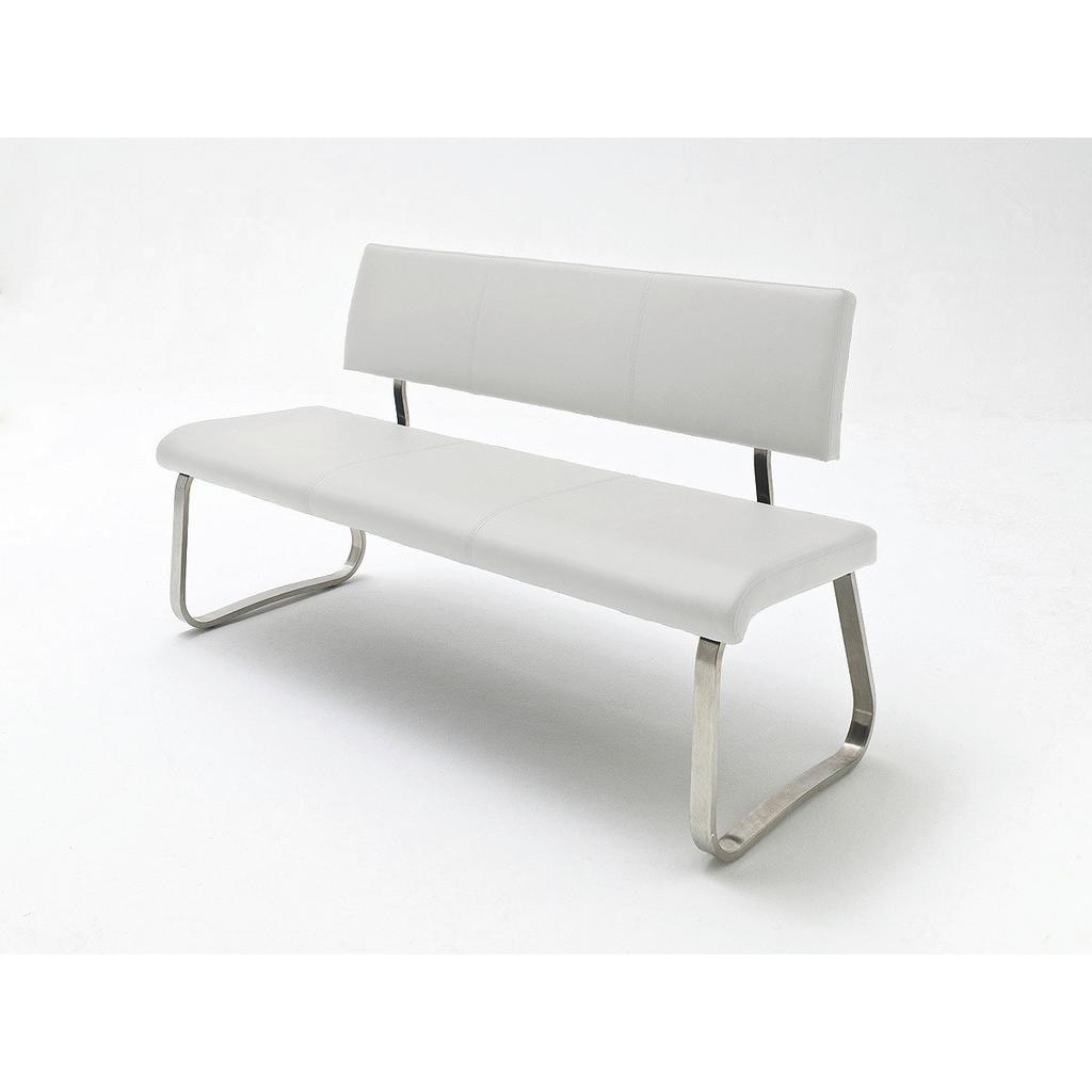 Sitzbank Arco Leder Weiß B: 175 Cm