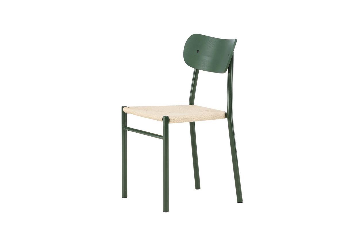STUHL Polly, Grün/Beige B: 45 cm - Beige/Grün, MODERN, Holz/Textil (45/80/50cm) - Livetastic