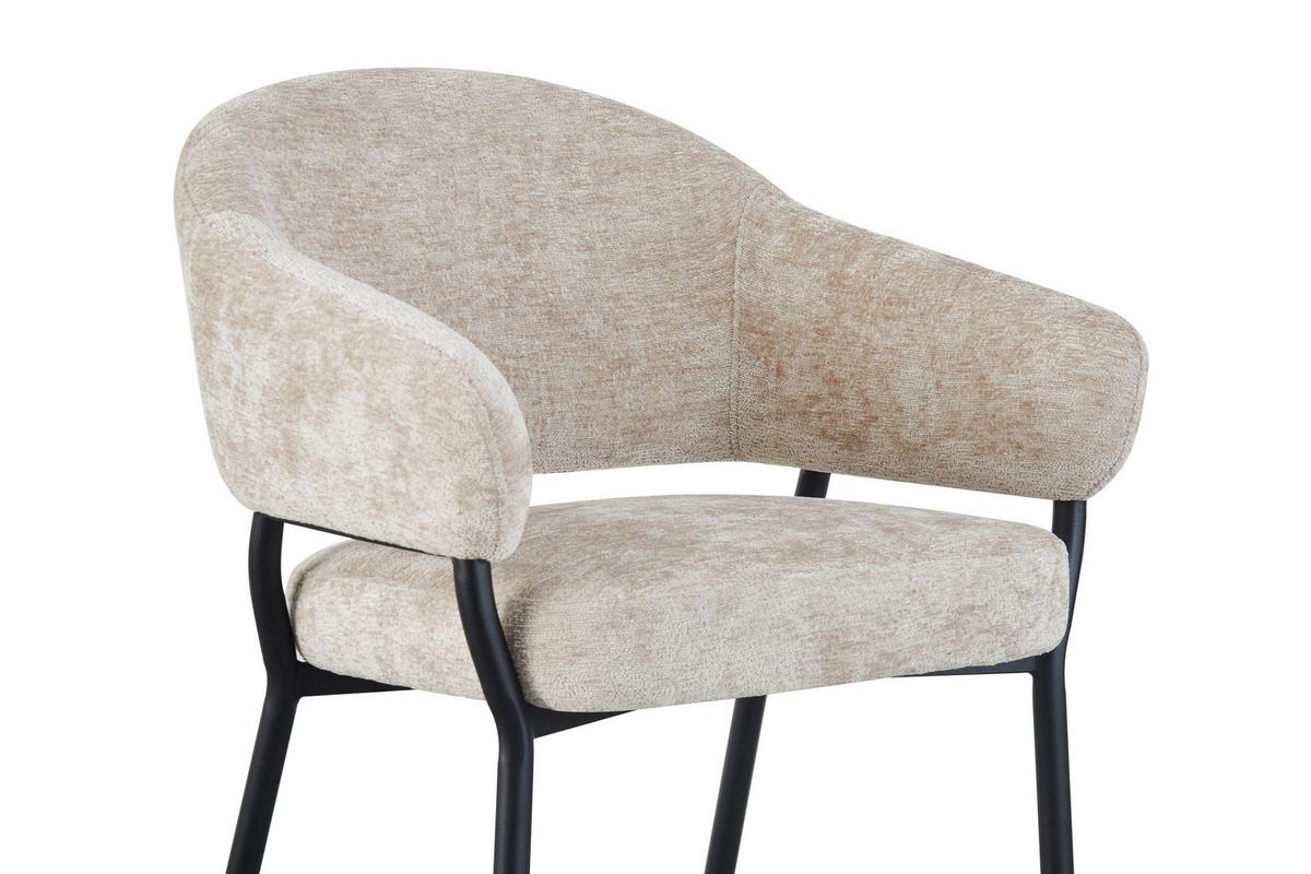 Armlehnstuhl Nova Mikrofaser Beige, B: 60 cm - Beige/Schwarz, KONVENTIONELL, Holz/Textil (60/80/62cm) - MID.YOU