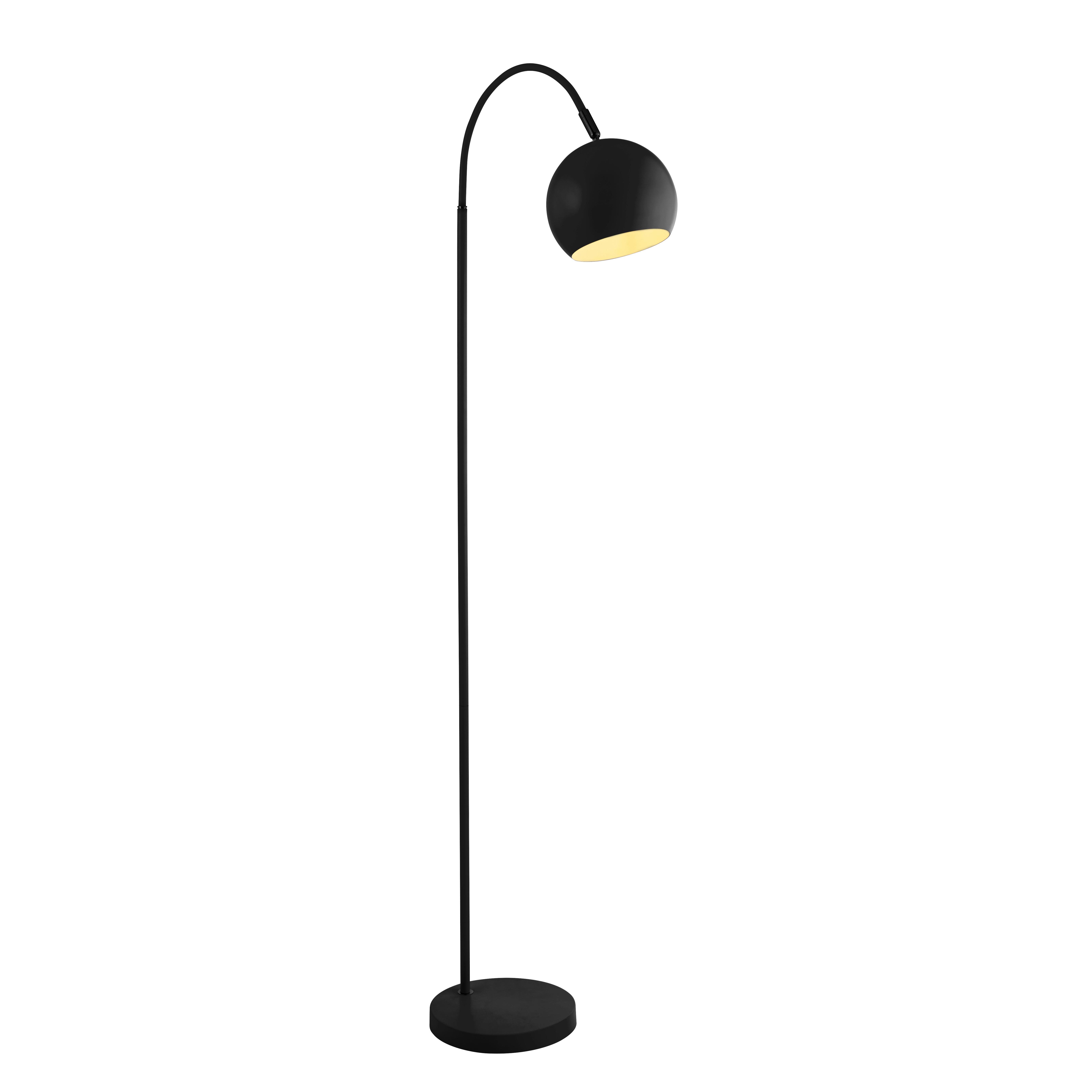 Stehleuchte Eu88011bk - Schwarz, Design, Metall (24/55/143cm)