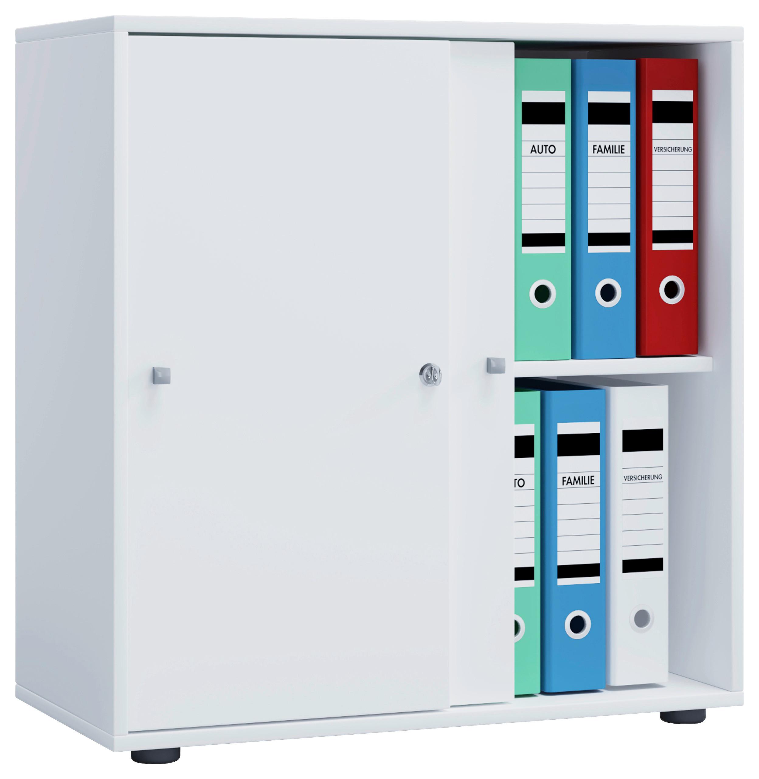 Aktenschrank Lona Holz Dekor Weiß B: 70 cm