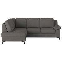 Ecksofa Boom, Dunkelgrau S: 170x242 cm - Dunkelgrau/Schwarz, KONVENTIONELL, Textil (170/242cm) - Cotta