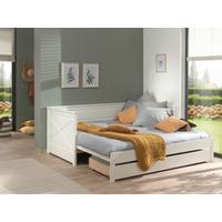 Ausziehbett Pino Weiß 90/180x200cm - Weiß, MODERN, Holz/Holzwerkstoff (90/180/200cm) - Vipack