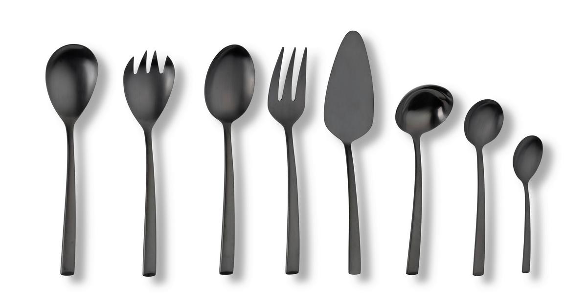 Besteckset 68-Teilig für 12 Personen - Schwarz, Basics, Metall - Echtwerk