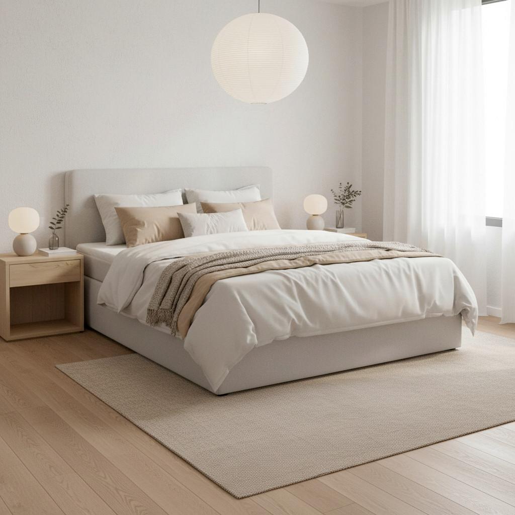 Boxspringová posteľ MARCO 180x200, svetlosivá - čierna/svetlosivá, Modern, drevo/textil (180/200cm) - Bessagi