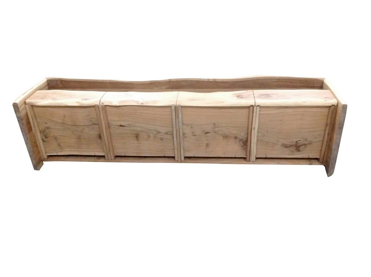 Lowboard Akazie B: 190cm - Naturfarben, Design, Holz (190/45/47cm) - MID.YOU