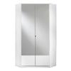 Eckschrank Mit Spiegel 95cm Imago, Weiß - Weiß, KONVENTIONELL, Glas/Holzwerkstoff (95/199/95cm) - MID.YOU