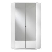 Eckschrank Mit Spiegel 95cm Imago, Weiß - Weiß, KONVENTIONELL, Glas/Holzwerkstoff (95/199/95cm) - MID.YOU