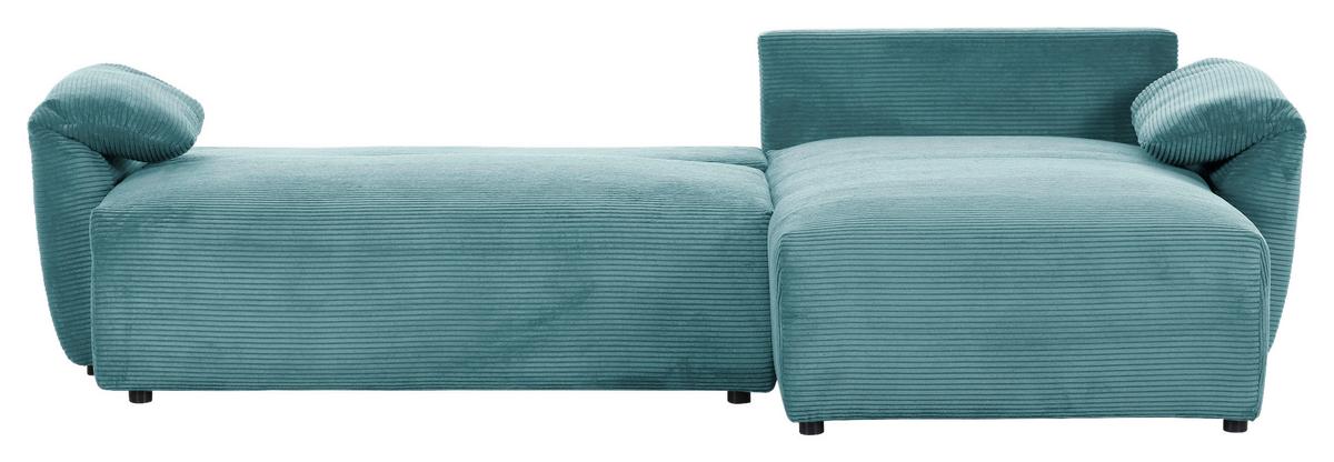 Ecksofa Cuty Petrol S: 266x180 cm - Petrol/Schwarz, KONVENTIONELL, Textil (266/180cm) - MID.YOU