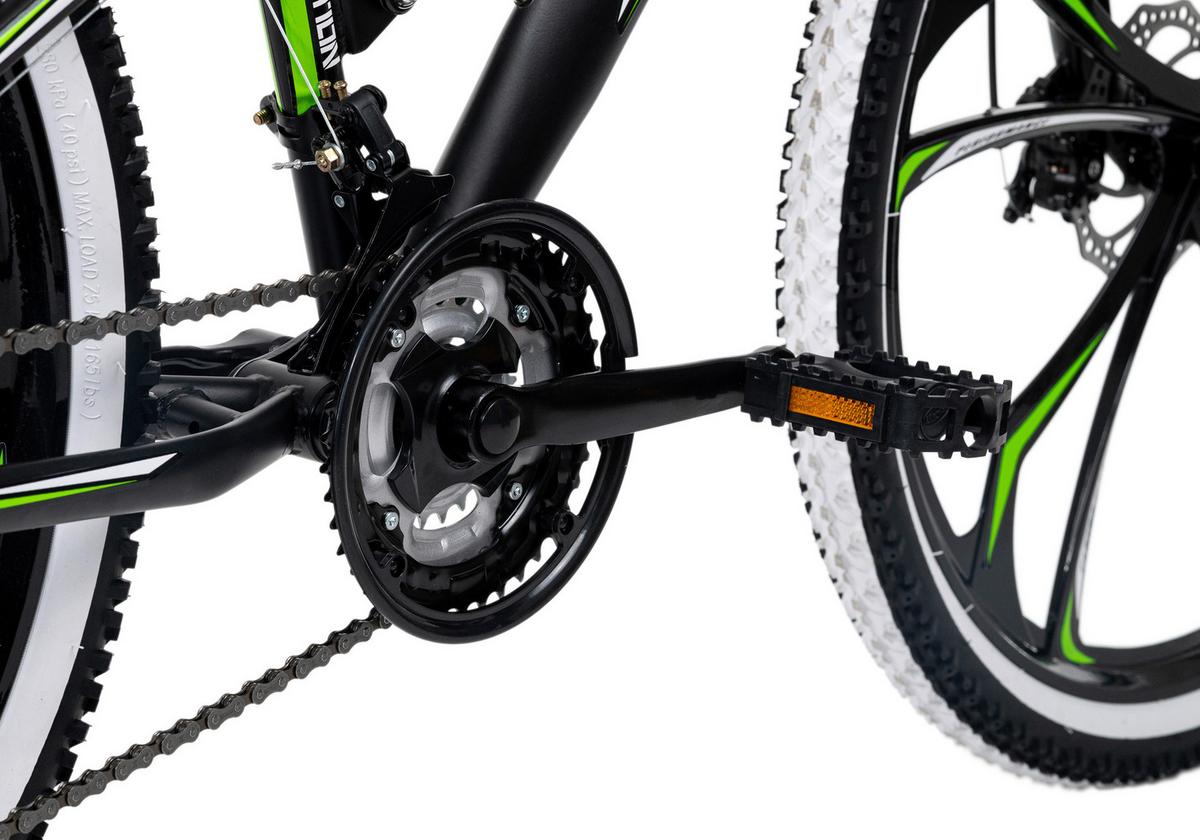 Mountainbike Fully 27,5 Zoll Scrawler 21 Gänge - Schwarz/Grün, Basics, Metall - KS Cycling