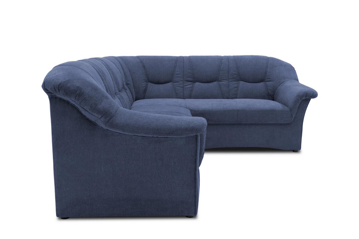 Ecksofa Sarafina Dunkelblau S: 240x190 Cm - Schwarz/Dunkelblau, KONVENTIONELL, Textil (240/190cm) - MID.YOU