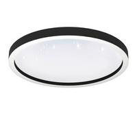 Deckenleuchte Montemorelos Ø 57 cm Farbwechsler - Schwarz/Weiß, Basics, Kunststoff/Metall (57/7cm) - Eglo