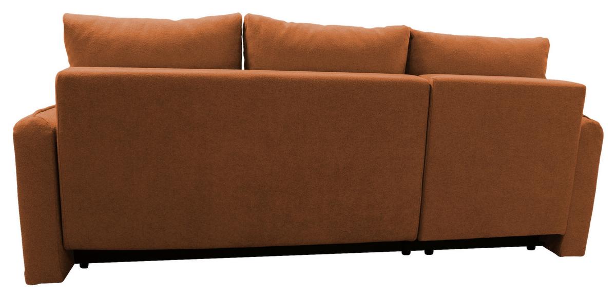 Ecksofa Fancy Rostfarben 143x209 cm - Rostfarben/Schwarz, Design, Textil (143/209cm) - MID.YOU