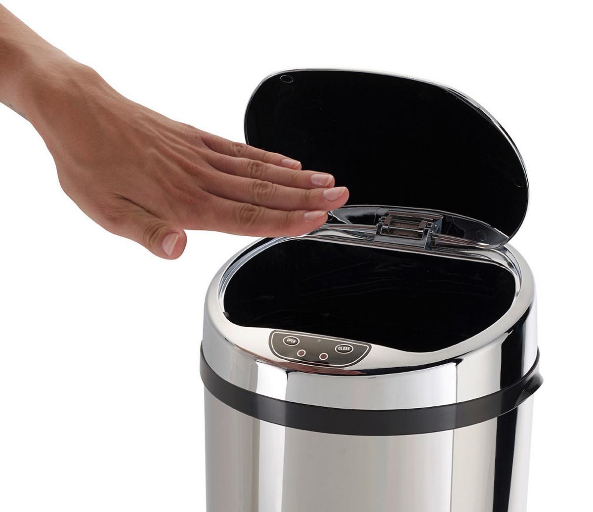 ODPADKOVÝ KÔŠ IR SENSOR - INOX - 30L - čierna/strieborná, Trend, kov/plast (31/31/61,5cm) - Echtwerk