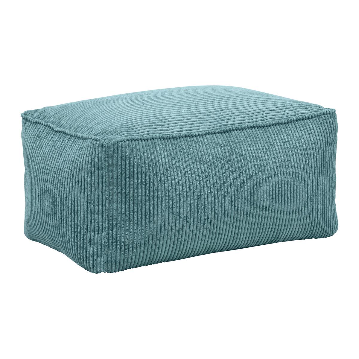Taburet CAROLINE, petrolej.manšestr, max. 80 kg - petrolej, Moderní, textil (80/38/50cm) - Mömax