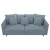 3-sitzer Sofa Mit Schlaffunktion Sofia B: 223 Cm - Türkis/Schwarz, Design, Textil (223/96/95cm) - MID.YOU