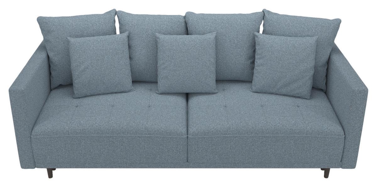 3-sitzer Sofa Mit Schlaffunktion Sofia B: 223 Cm - Türkis/Schwarz, Design, Textil (223/96/95cm) - MID.YOU