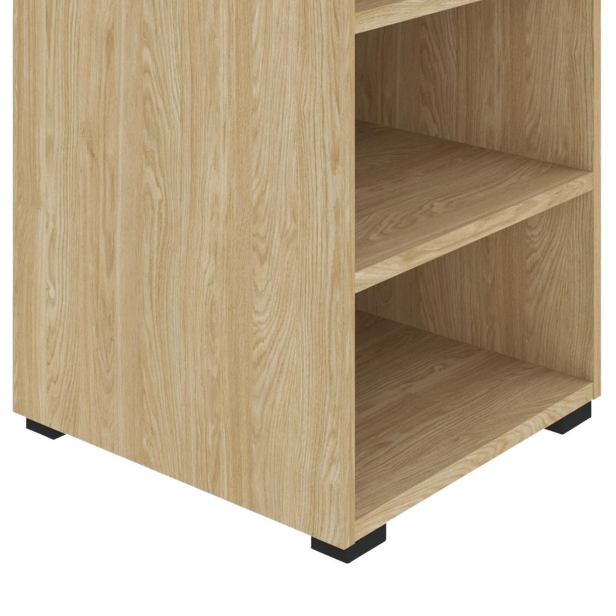 Regal Unit -Elements Maxi 45,6 cm Eichefarben - Eichefarben/Schwarz, MODERN, Holzwerkstoff (45,6/89,6/40cm) - Ondega