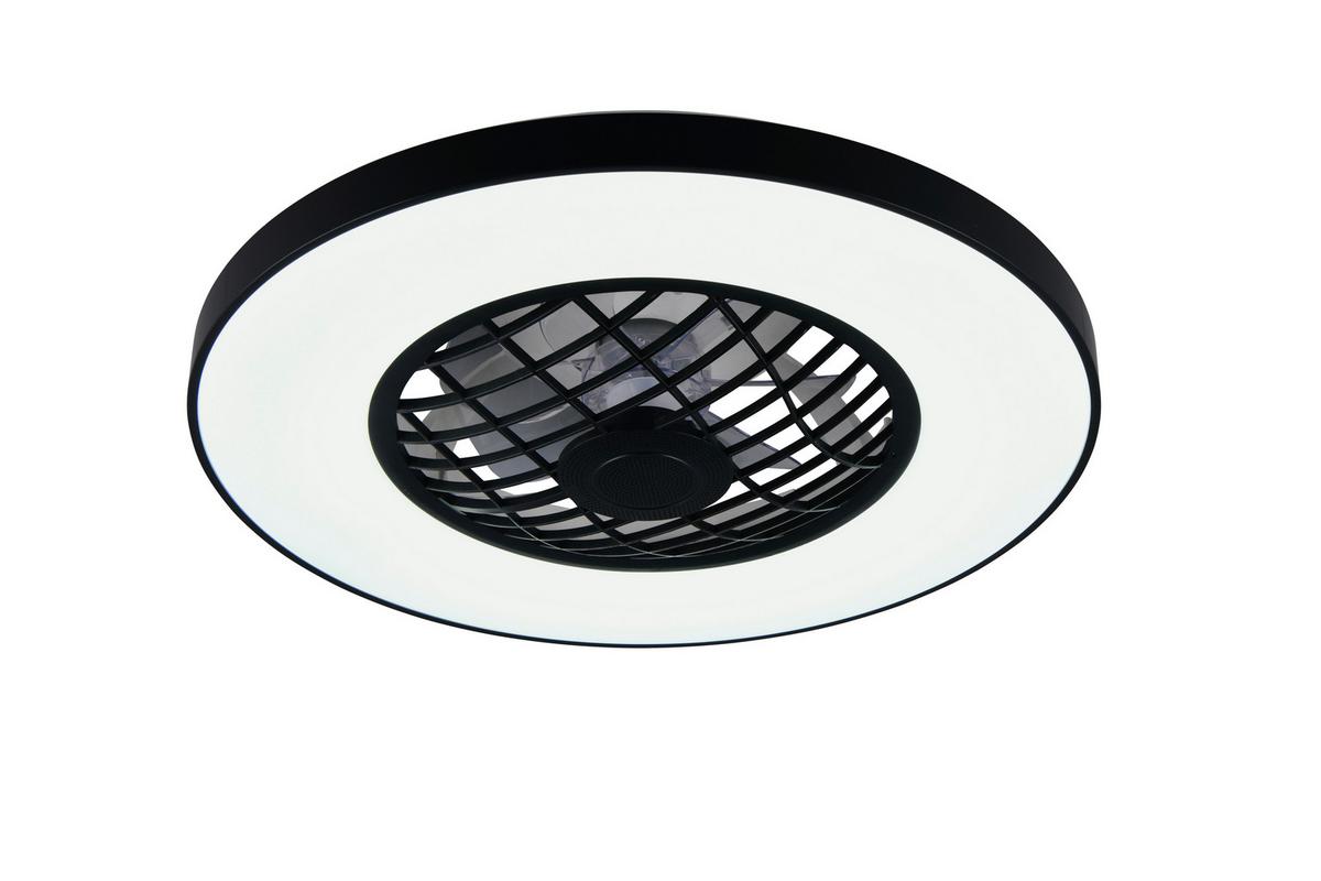 Deckenventilator Schwarz Transparent D: 59 cm - Transparent/Schwarz, LIFESTYLE, Kunststoff (59,0/16,5cm)